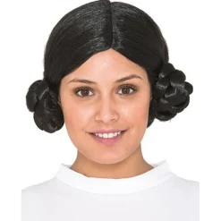 Mujer Disfrazzes Pelucas, Barbas Y Bigotes Disfraces|Disfraces Mujer^Peluca básica de Princesa Leia con Moños