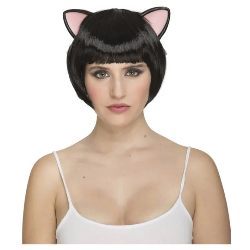Disfrazzes Pelucas, Barbas Y Bigotes Disfraces^Peluca Corta con Orejas de Gatita