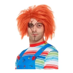 Discount Peluca de Chucky Muñeco Diabólico Naranja Pelucas, Barbas Y Bigotes Disfraces