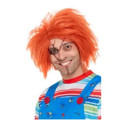 Discount Peluca de Chucky Muñeco Diabólico Naranja Pelucas, Barbas Y Bigotes Disfraces