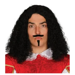 New Peluca de época con bigote Hombre Pelucas, Barbas Y Bigotes Disfraces|Disfraces Hombre