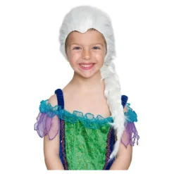Disfrazzes Pelucas, Barbas Y Bigotes Disfraces|Disfraces Infantiles^Peluca infantil Blanca con Trenza
