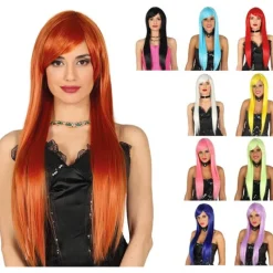 Discount Peluca Lisa y Larga en varios colores Pelucas, Barbas Y Bigotes Disfraces|Accesorios Halloween Y Terror