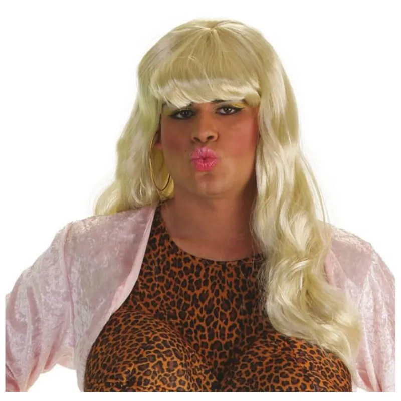 Disfrazzes Pelucas, Barbas Y Bigotes Disfraces^Peluca Lucy melena rubia con flequillo