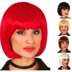 Discount Peluca Media Melena en varios colores Pelucas, Barbas Y Bigotes Disfraces|Accesorios Halloween Y Terror