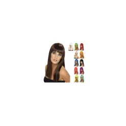Hot Peluca melena lisa con flequillo en varios colores Mujer Pelucas, Barbas Y Bigotes Disfraces|Disfraces Mujer
