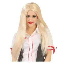 Disfrazzes Pelucas, Barbas Y Bigotes Disfraces|Accesorios Halloween Y Terror ^Peluca melena rubia de Colegiala