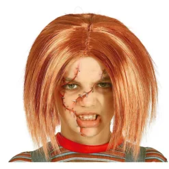 Discount Peluca Roja de Muñeco Asesino Infantil Pelucas, Barbas Y Bigotes Disfraces|Accesorios Halloween Y Terror
