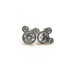 Outlet Pendientes de Plata y Circonitas Mickey Mouse Disney Películas Y Personajes De Disney ·Mickey & Minnie|Joyas Disney