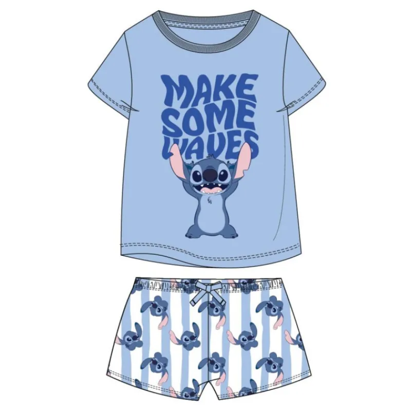 Niños Cerdá Kids Ropa Y Téxtil: Cosas Que Ponerse Para Niños |Stitch Kids^Pijama Infantil de Stitch - "Make Some Waves" (100% Algodón)