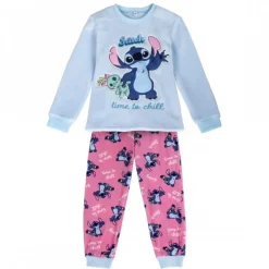 Hot Pijama Largo Coral Fleece Aplicaciones Stitch Niños Niños Disney Para Niñas|Ropa Y Téxtil: Cosas Que Ponerse Para Niños