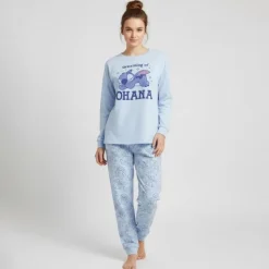 Cerdá Adult Películas Y Personajes De Disney ·Lilo Y Stitch|Ropa Stitch^Pijama Largo de Stitch en Algodón y Poliéster