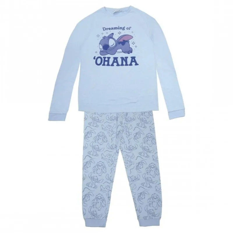 Cerdá Adult Películas Y Personajes De Disney ·Lilo Y Stitch|Ropa Stitch^Pijama Largo de Stitch en Algodón y Poliéster