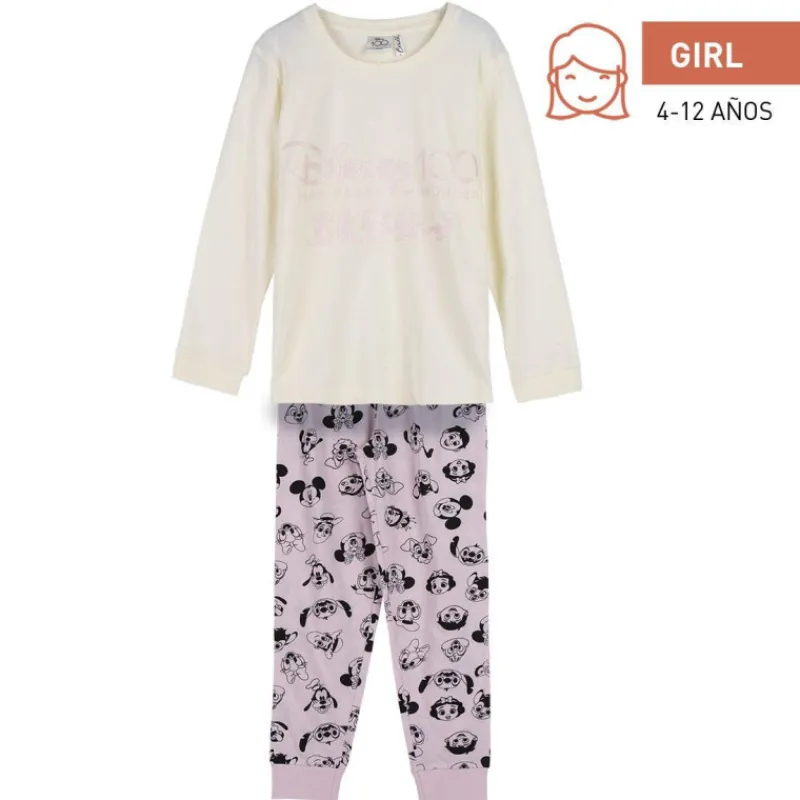 Niños Cerdá Kids Ropa Y Téxtil: Cosas Que Ponerse Para Niños ^Pijama largo jovenes Disney 100 aniversario rosa