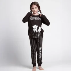 Clearance Pijama Largo Single Jersey Wednesday Niños Ropa Y Téxtil: Cosas Que Ponerse Para Niños