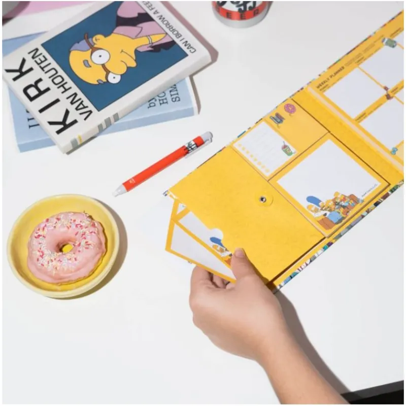 New Planificador Semanal con Notas Adhesivas de The Simpsons Simpsons Y Futurama