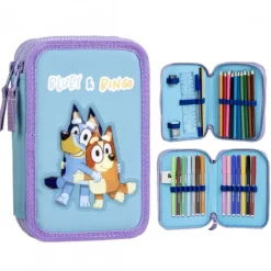 Discount Plumier Bluey con Accesorios para Niños de 90% Polyester y 10% PVC Para El Cole