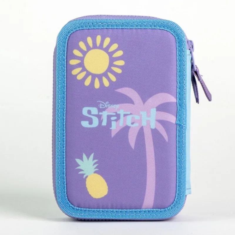 Cerdá Kids Para El Cole|Stitch Kids^Plumier con Accesorios de Stitch - Estuche Portatodo Infantil