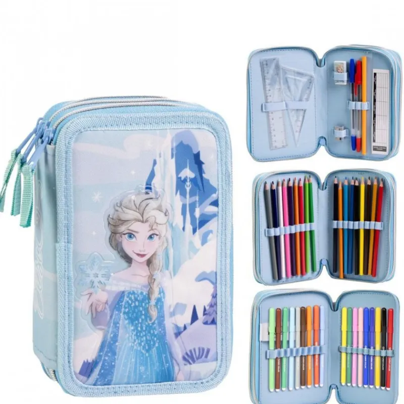 Online Plumier con Accesorios Giotto Frozen Estuche Portatodos Disney Para Niñas|Para El Cole