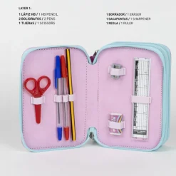 New PLUMIER CON ACCESORIOS GIOTTO GABBY´S DOLLHOUSE Para El Cole