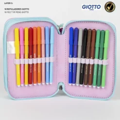 New PLUMIER CON ACCESORIOS GIOTTO GABBY´S DOLLHOUSE Para El Cole