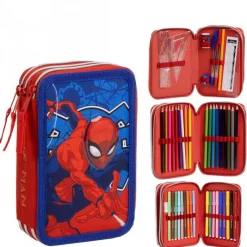 Online Plumier con Accesorios Giotto Spiderman 100% Polyester Azul Niños Marvel Y Dc Para Niños|Para El Cole
