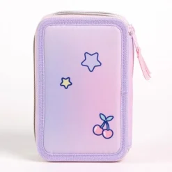 Cerdá Kids Para El Cole|Stitch Kids^Plumier con Accesorios Giotto Stitch Estuche Portatodo 100% Poliéster