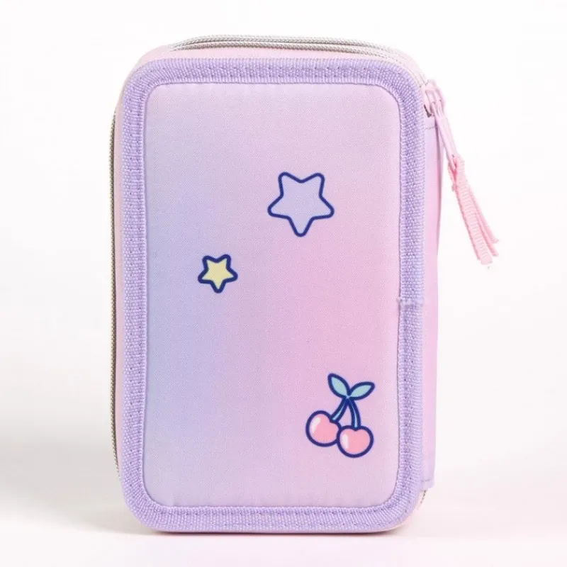 Cerdá Kids Para El Cole|Stitch Kids^Plumier con Accesorios Giotto Stitch Estuche Portatodo 100% Poliéster