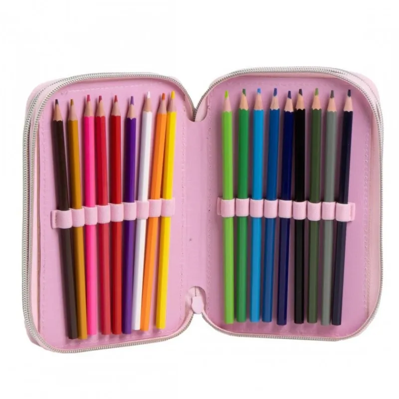 Cerdá Kids Para El Cole|Stitch Kids^Plumier con Accesorios Giotto Stitch Estuche Portatodo 100% Poliéster
