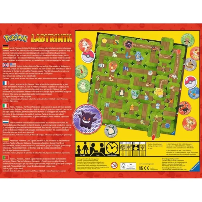 Ravensburger Juguetes, Figuras Y Más Regalos Para Peques^Pokémon Juego de Mesa Labyrinth de