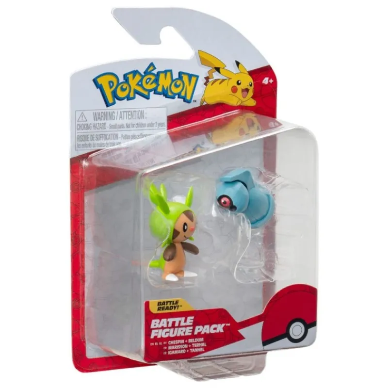 Best Pokémon Pack 2 Figuras Chespin y Beldum 5 cm Juguetes, Figuras Y Más Regalos Para Peques