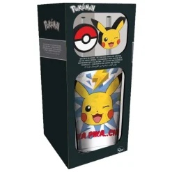 Hot Pokémon Vaso Tumbler con pajitas Pikachu 485 ml de vidrio Pikachu|Complementos Pokemon