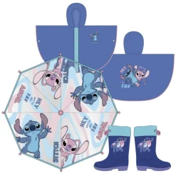 Hot Poncho Impermeable Infantil Stitch Disney Paraguas Y Chubasqueros Kids