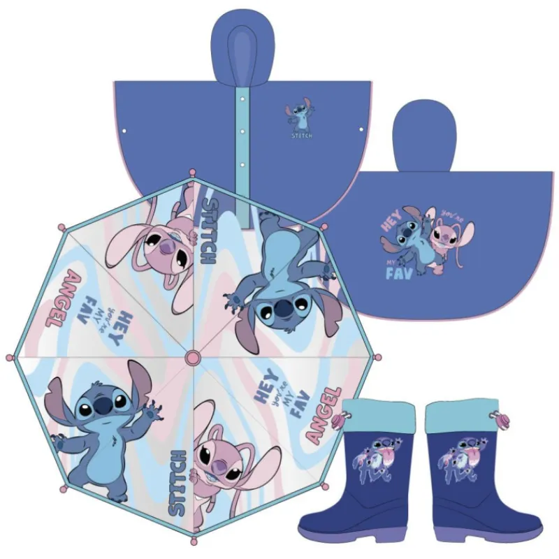 Cerdá Kids Stitch Kids^Poncho Impermeable Infantil Stitch Disney