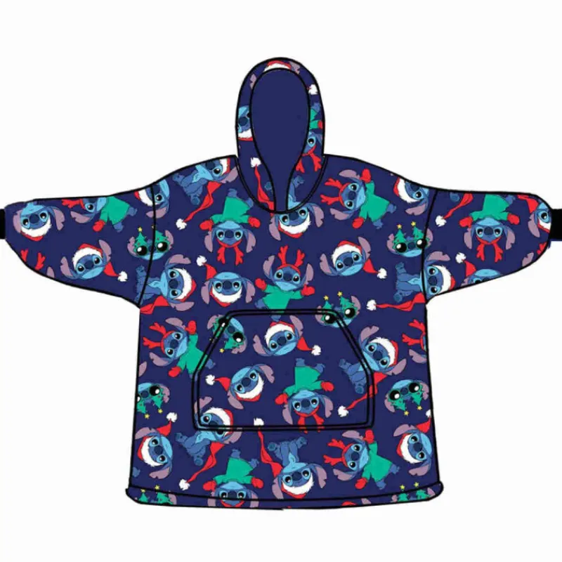 New Import Películas Y Personajes De Disney ·Lilo Y Stitch|Ropa Disney^Poncho Lilo y Stitch adulto Navidad