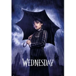 Outlet Poster Miércoles Addams con paraguas Regalos De Otras Series|Miércoles Addams