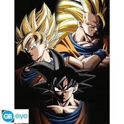 Abystyle Figuras Dragon Ball^Póster Chibi 52x38 cm Goku Transformaciones Dragon Ball