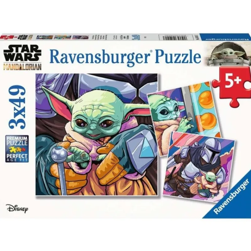 Best Puzzle The Mandalorian Baby Yoda 3x49 piezas Niños Star Wars Para Niños|Juguetes, Figuras Y Más Regalos Para Peques