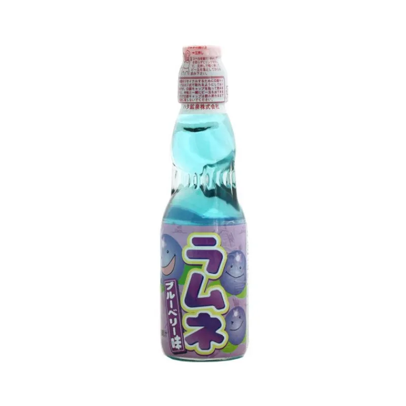 Hata Kosen Chuches Japonesas^Ramune sabor Arándanos Refresco 200 ml