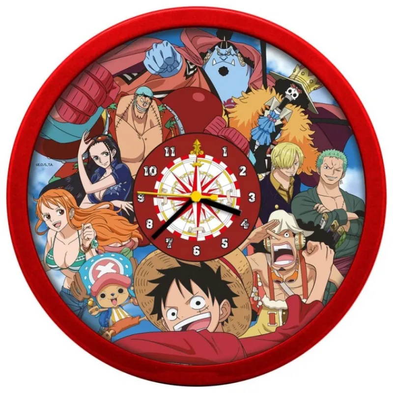 Joy Toy Hogar One Piece^Reloj de Pared One Piece con Licencia Oficial 25 cm