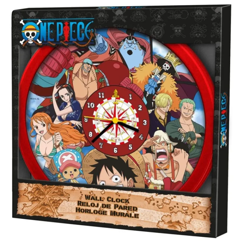 Joy Toy Hogar One Piece^Reloj de Pared One Piece con Licencia Oficial 25 cm