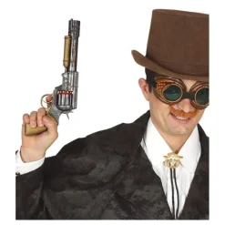 Disfrazzes Armas, Espadas Y Escudos Disfraces|Accesorios Halloween Y Terror ^Revolver estilo Steampunk 30 cm