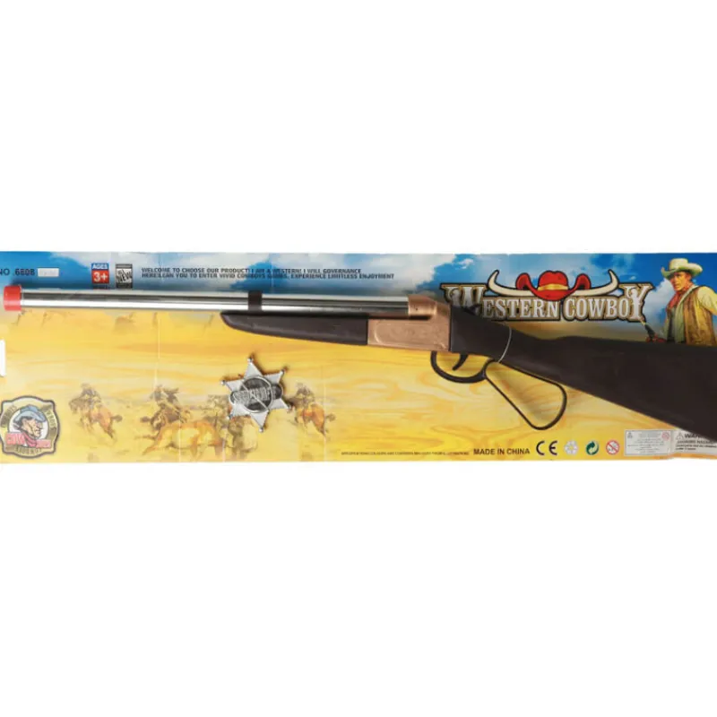 Outlet Rifle de 63 cm con Estrella de Sheriff del Oeste Armas, Espadas Y Escudos Disfraces