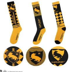 Cinereplicas Hufflepuff^Set 3 Calcetines Caña Alta Hufflepuff T.35/45