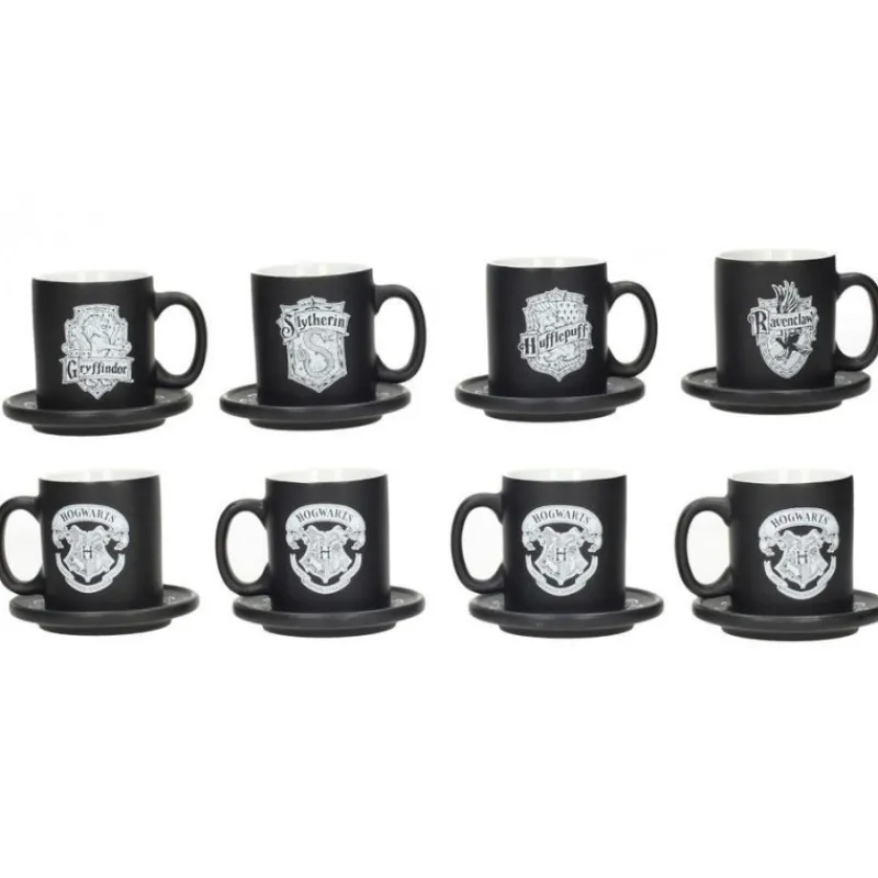 SD Toys Hufflepuff|Ravenclaw^Set 4 mini tazas Harry Potter Casas Hogwarts