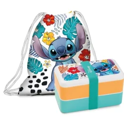 Best Set 2 Piezas Stitch Azul: Fiambrera + Bolsa Más Regalos De Disney|Películas Y Personajes De Disney ·Lilo Y Stitch