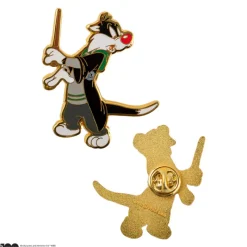 Sale Set 2 pins de Silvestre y Piolín en Hogwarts Slytherin