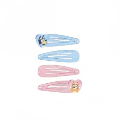 Cerdá Kids Accesorios Para El Pelo, Gafas De Sol Y Kits De Belleza Infantiles ^Set de 4 Clips para el Pelo de Bluey con Diseño Brillante