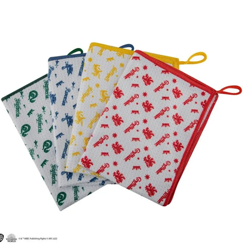 Cinereplicas Harry Potter Hogar^Set De 4 Paños De Cocina Harry Potter Hogwarts