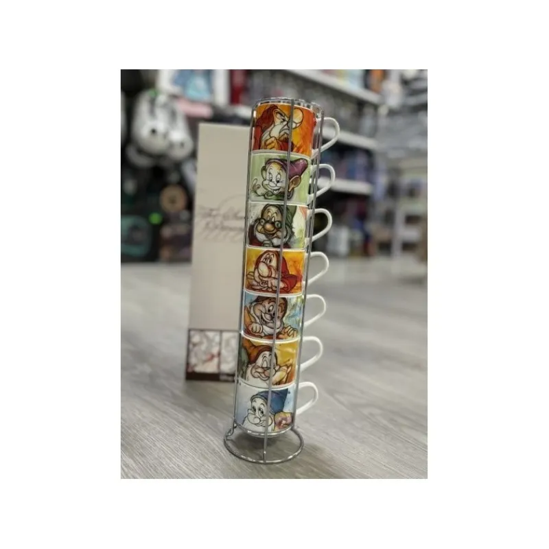 Online Set de 7 Tazas con Estante de Metal Blancanieves Películas Y Personajes De Disney ·Blancanieves Y Los 7 Enanitos|Disney Hogar